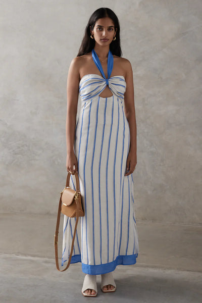 The Hallie Dress - Riviera Stripe