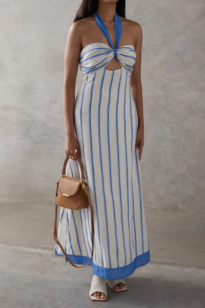 The Hallie Dress - Riviera Stripe