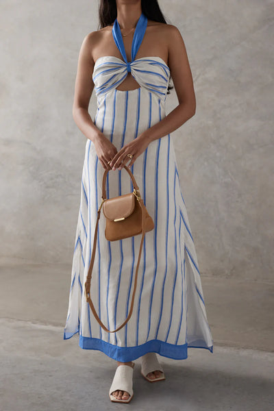 The Hallie Dress - Riviera Stripe