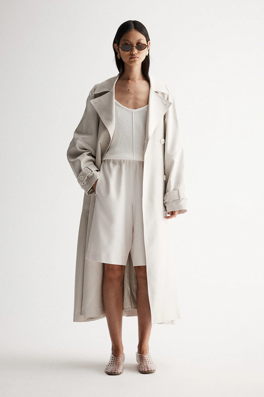 Leonora Bone Oversized Trench