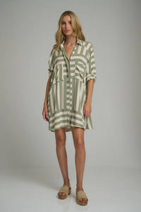 Dali Shirt Dress - Pesto/Cashmere