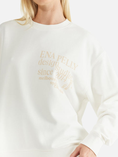 City Logo Sweatshirt - Vintage White