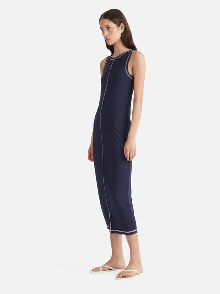 Winona Bodycon Dress - Navy/White