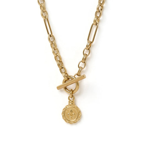 Fleur De Lis Gold Necklace