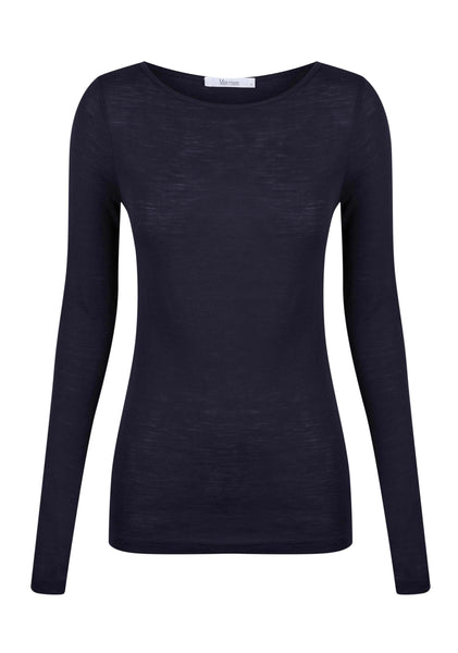 Morri Merino Round Neck - Navy