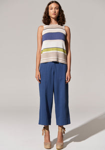 Estel Stripe Knit Tank - Blue