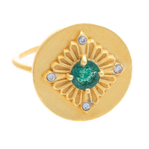 Arabesque Green Aventurine ring