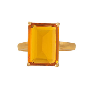 Citrine glass ring