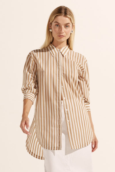 Agile Top - Flax Stripe