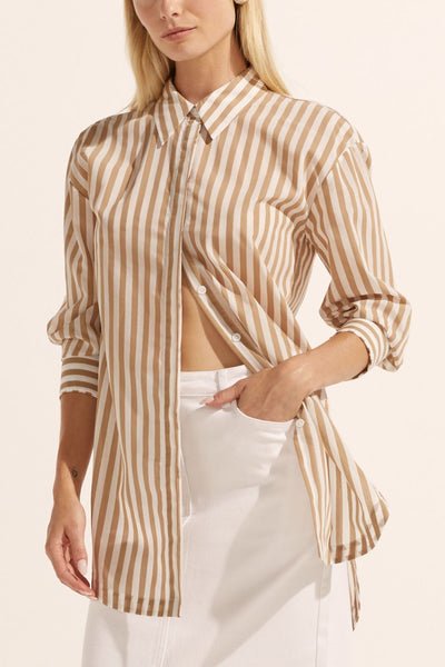 Agile Top - Flax Stripe