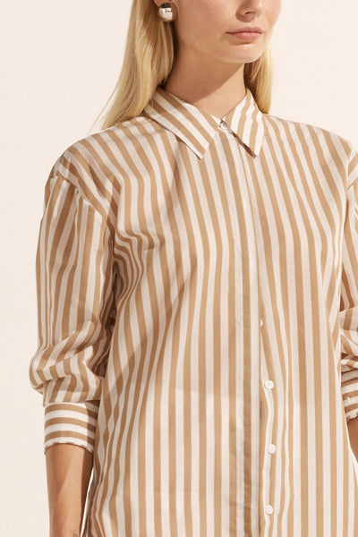 Agile Top - Flax Stripe