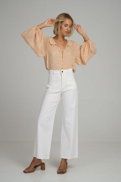 Molly Cotton Pant - Vanilla