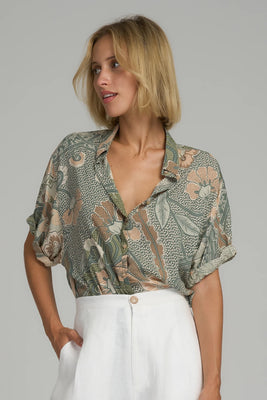 Hutton Shirt - Batik Sage