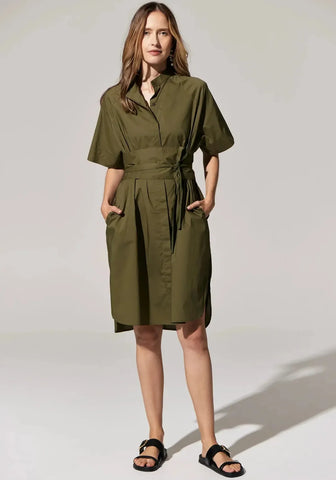 Toya Shirt Dress - Khaki