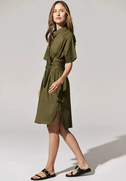 Toya Shirt Dress - Khaki