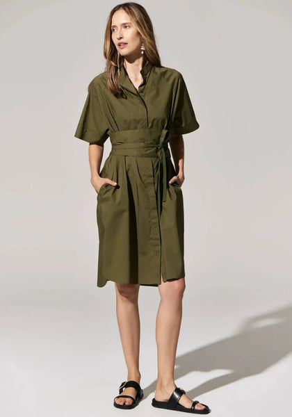 Toya Shirt Dress - Khaki