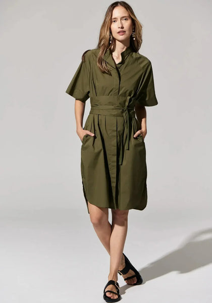 Toya Shirt Dress - Khaki