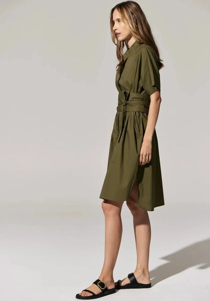 Toya Shirt Dress - Khaki