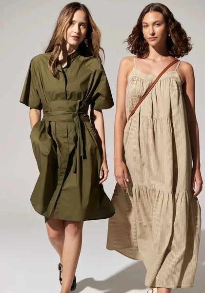 Toya Shirt Dress - Khaki